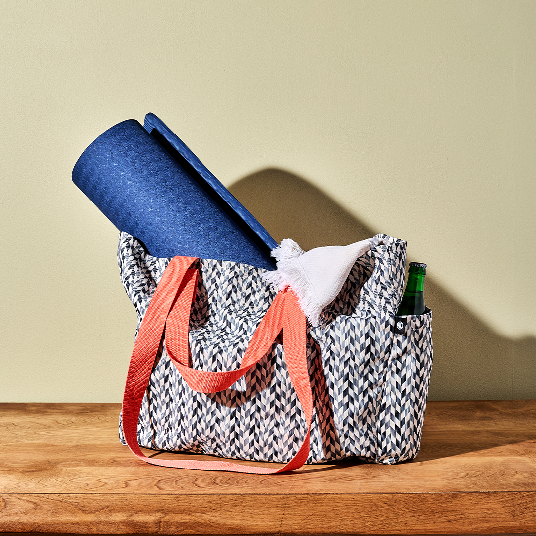 The Everything Everywhere Bag (Chevron-Slate)